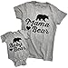 Matching Mama Bear and Baby Bear Tee Shirt and Baby Romper By Southern Designs