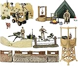 Click N' Play Military Checkpoint 60 Piece Play Set