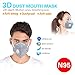 Dust Mask Disposable, WU-MINGLU N95 Particulate Respirator Face Safety Masks with Exhalation Valve 5 Layer Activated Carbon Air Filter Adjustable Earloop (20 Pack)
