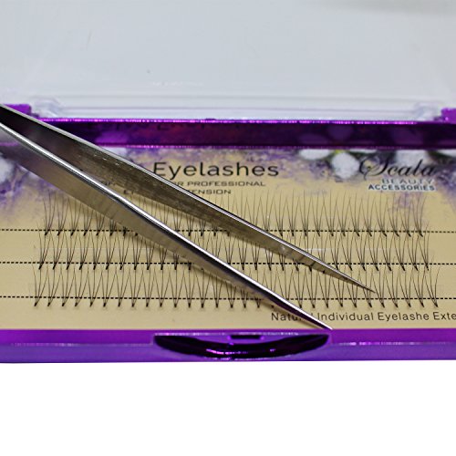 Scala 90 pieces 8-14mm C Curl 3 Root Thickness 0.07mm Individual Lashes Black False Eyelash Natural Soft Long Cluster Extension Makeup Beauty Health Makeup Fake Eyelashes (13mm)