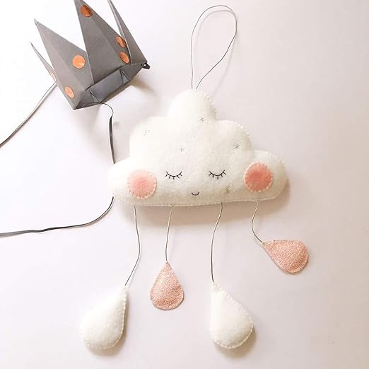 Vosarea Cloud And Raindrop Nursery Ceiling Mobile Crib Mobile