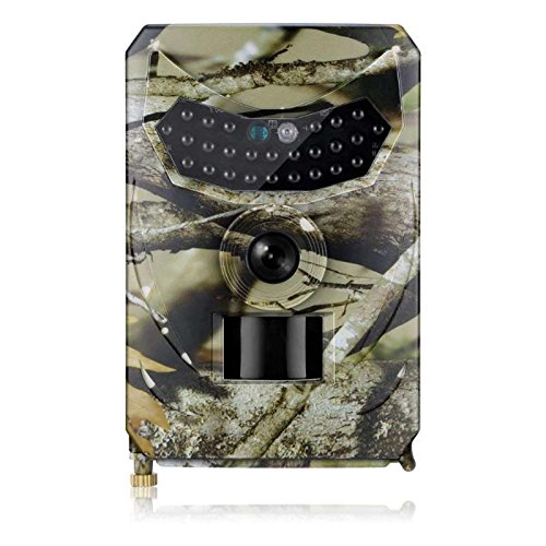 HD 1080P/12MP, Infrared LED Night Vision 10M/65FT, 0.5 S Triggering Time, IP56 Waterproof Hidden Hunting Camera for Monitoring Wildlife Trajectory and Home Security