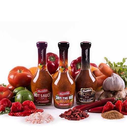 BUNSTERS Hot Chili Pepper Sauce - 3 Pack Set - Including Hot ...