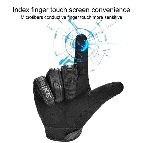 image for INBIKE Motorcycle Gloves, 3mm EVA Palm Pad Motorbike Winter Gloves Ful