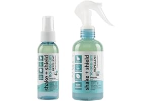 Best Bee Brothers Shake + Shield No-See-Ums Gnat Spray – Non-Greasy Bug Spray Body Mist Made with Plant-Based Ingredients, 8 Oz.+ 2 Oz.