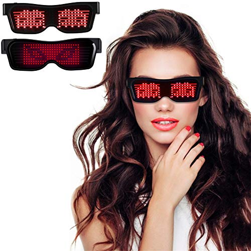 LED Customizable Bluetooth Glasses For Party, APP Control LED Display