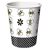 Creative Converting Baby Shower Buzz 8 Count Paper Cups, 9-Ounce