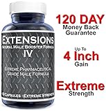 Extensions IV Testosterone Enlargement Booster Increases Energy Mood and Endurance All Natural Performance Supplement for Men