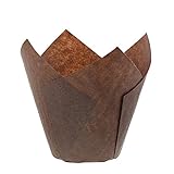 Royal Brown Tulip Style Baking Cups, Small, Case of 2000