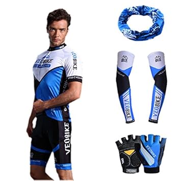 Asvert Malliot de Ciclismo D Cojín Manga Corta pcs Ropa de Ciclismo