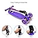 ChromeWheels Scooters for Kids, Deluxe Kick Scooter Foldable 4 Adjustable Height 150lb Weight Limit 3 Wheel, Lean to Steer LED Light Up Wheels, Best Gifts for Girls Boys Age 3-12 Year Old, Purple