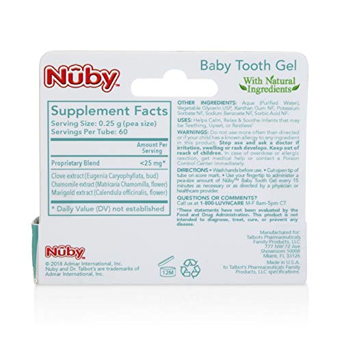 Dr. Talbot's Baby Tooth Gel for Sore Gums, Naturally Inspired.53 Oz