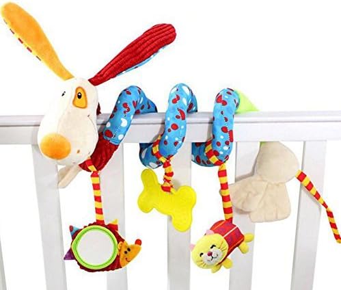 Cute Baby Toy Newborn Rattles Stroller Car Bed Hanging Educational Plush Toys, teether , mirror, and lovely cat pattern