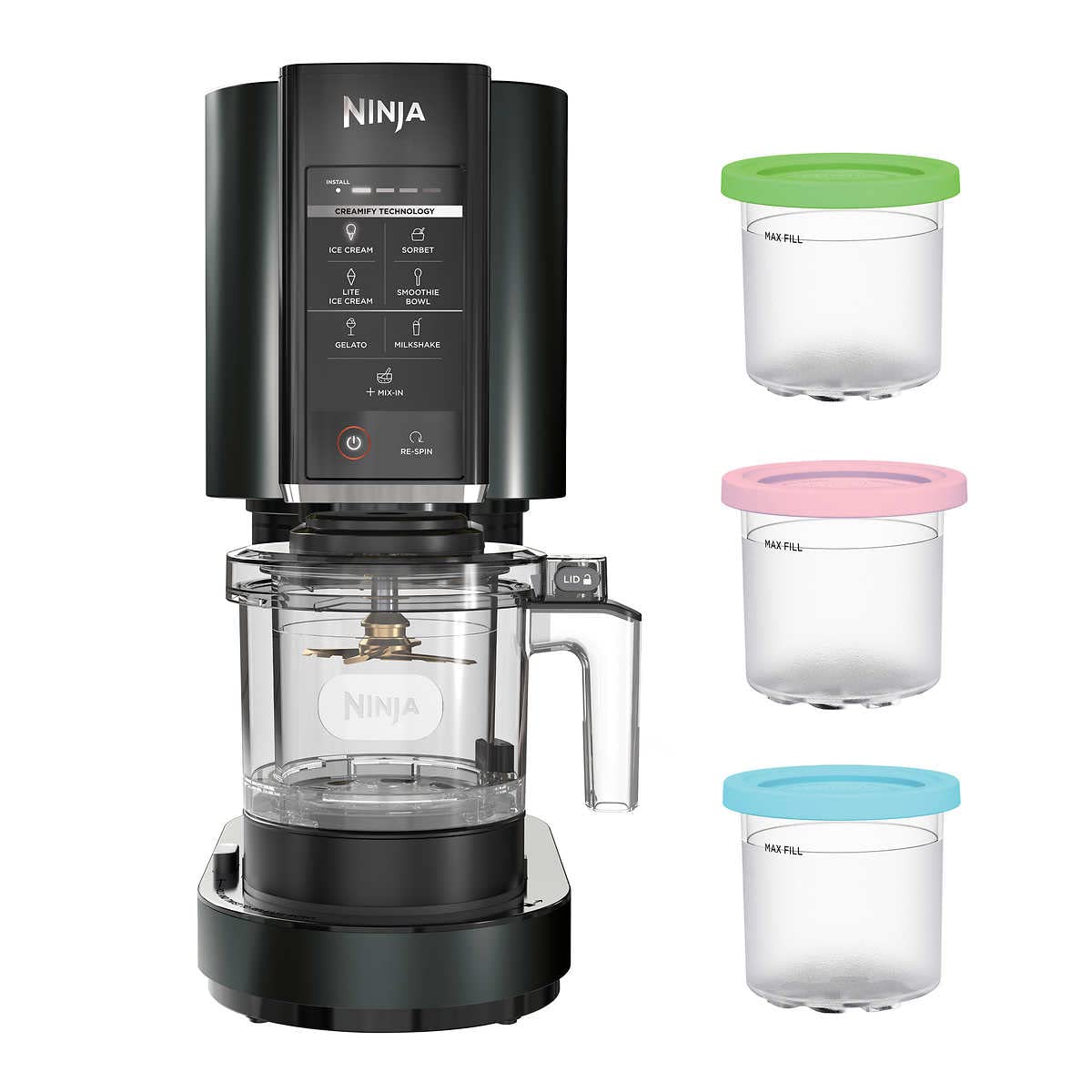 Máquina para hacer helados Ninja CN301CO CREAMi, para helados, mezclas, batidos, sorbetes, tazones para batidos y más, 7 programas de un solo toque,