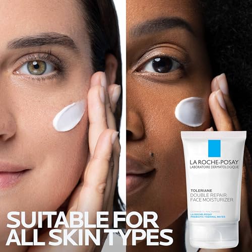 LA ROCHE-POSAY TOLERIANE DOUBLE REPAIR FACE MOISTURIZER, DAILY MOISTURIZER FACE CREAM WITH CERAMIDE AND NIACINAMIDE FOR ALL SKIN TYPES, OIL FREE, FRAGRANCE FREE
