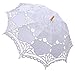White Wedding Lace Parasol Umbrella Victorian Lady Costume Accessory Bridal Party Decoration Photo Props