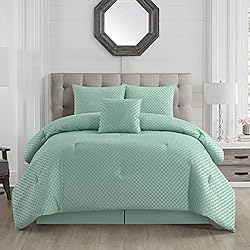 Stratford Park Mint Comforters Queen Size Set, 5