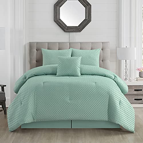Stratford Park Mint Comforters Queen Size Set, 5