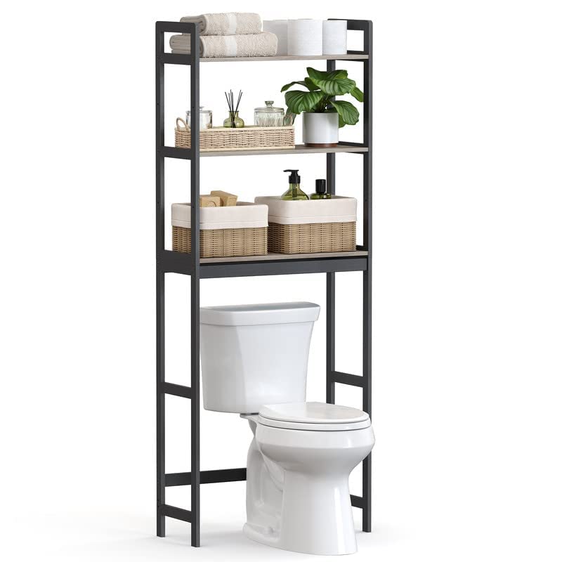 SONGMICS Over The Toilet Storage, 3Tier Bathroom Organizer Over Toilet