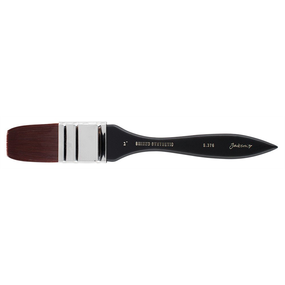 Jackson's : Shinku : Red Synthetic Bristle Hair Brush : Mottler : 1in