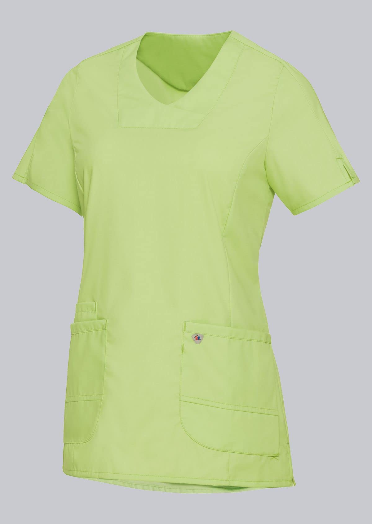 BP 1762-241-0078-Sn Super Light Fabric Cover Tunic for Women, 49% Cotton, 48% Polyester, 3% Elastolefin, Light Green, Sn Size
