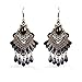 MEiySH Black Lace Gothic Lolita Pendant Choker Necklace Earrings Set (Black Set 004)