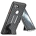 TILL for Google Pixel 2 XL Case, TILL [Thin Design] Holster Locking Belt Swivel Clip Non-Slip Texture Hard Shell [Built-in Kickstand] Combo Case Defender Cover for Google Pixel 2XL All Models [Black]