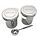 iCooker Tea Infuser [2-Pack] Premium Quality Stainless Steel Mesh For Loose Tea Leaf - Best Reusable Strainer Spice Filter with Tea Scoop and Lid