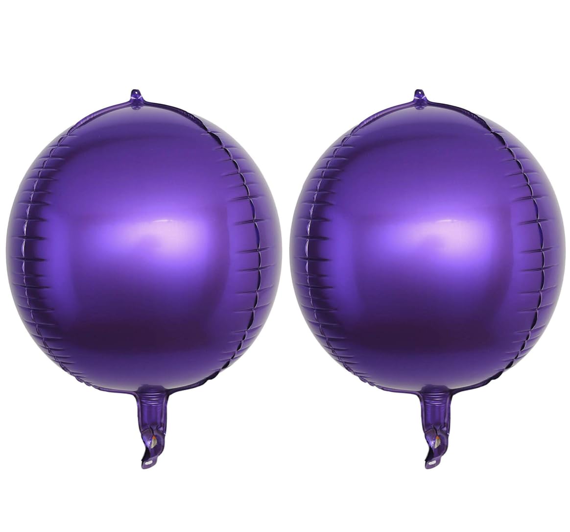 Metallic Purple 4D Foil Balloon, 55cm (2 pack)
