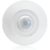 RAYZEEK DC 12/24V 10A Low Voltage Ceiling Sensor Pir Occupancy Motion Detector,360 Motion Sensor,8-12M High Sensitive Ceiling Motion Sensor Switch, Commercial/Industrial Grade, White