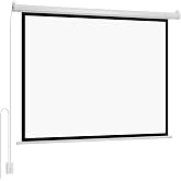 VEVOR Motorized Projector Screen, 72 inch 4:3 1080 HD Electric Projection Screen, Wall Mounted Projection Dispaly Projector with Remote Control, Automatic Movie Screen for Family Home Office Theater