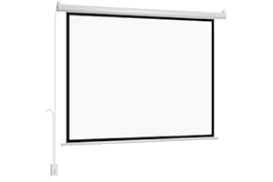 VEVOR Motorized Projector Screen, 72 inch 4:3 1080 HD Electric Projection Screen, Wall Mounted Projection Dispaly Projector w