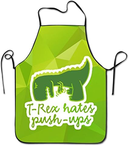 28.34"x20.47" Black T-Rex Hate Pushups Beautiful Art Waiter Kitchen Restaurant Bib Apron