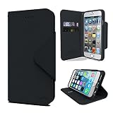 Cellto PU Leather Wallet Cover Stand and Reversible Magnetic Flap, Flip Cover for Apple iPhone 6 (2014)/6S (2015) - Black