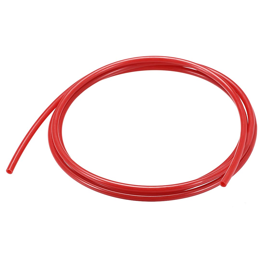 sourcing map Nylon Line Hose Tube, 4mm(0.15") ID x 6mm(0.23") OD 2m PA12 Nylon Tube for Air Line Brake Fluid Transfer Red