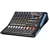 Audio 2000s AMX7333UBT 8-Channel Audio Mixer Sound Board with USB Interface and Bluetooth
