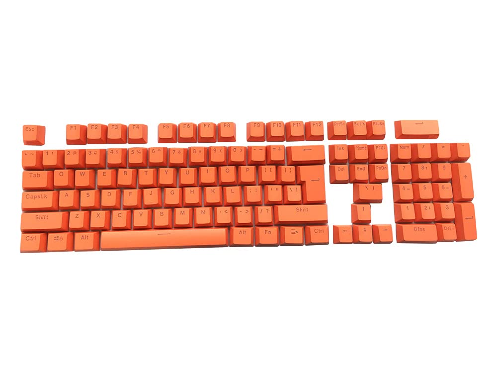 Feicuan Universal 104 Keyset Keycap ABS Colorful Backlit Replacement Key Cap Cover for Mechanical Keyboard (Only Sell Keycaps)- Orange