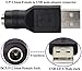 AAOTOKK USB 2.0 A Male to Male Adapter, 5.5x2.1mm Female to Male DC Power Adapter, 2 Pack