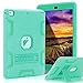 TIANLI Case for iPad Air Three Layer Plastic and Silicone Protection Heavy Duty Shockproof Protective Cover for iPad Air 9.7 inch - Mint