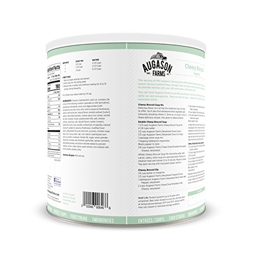 augason farms cheesy broccoli soup mix 10 can 54 oz