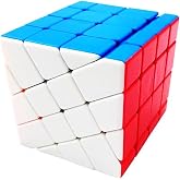 Cuberspeed 4x4 Windmill Cube stickerless Speed Cube Different Shapes Puzzle Cube Toys for Kids 4x4x4 Wheel Fenghuolun Twisty Puzzle