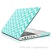 TOP CASE Chevron Series Hot Blue/Turquoise Rubberized Hard Case Compatible Old Generation MacBook Pro 13-Inch (13