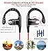 Bluetooth Headphone,Honshoop wireless In-Ear Noise Canceling Headset/Earphone/Earpiece Sweatproof Bass Earbuds with HD Mic for Gym,Jogging,Hiking - Red