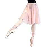 Tacherlia Ballet Skirt for Women Dance Rehearsal Skirt Big Hem Elastic Waistband