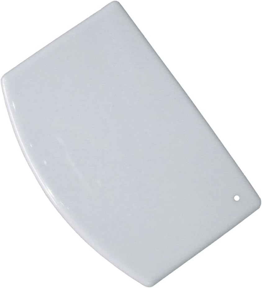 White Plastic Dough and Bowl Scraper - 5-pack
