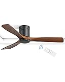 CACI Mall Flush Mount Ceiling Fan - 52 Inch Low