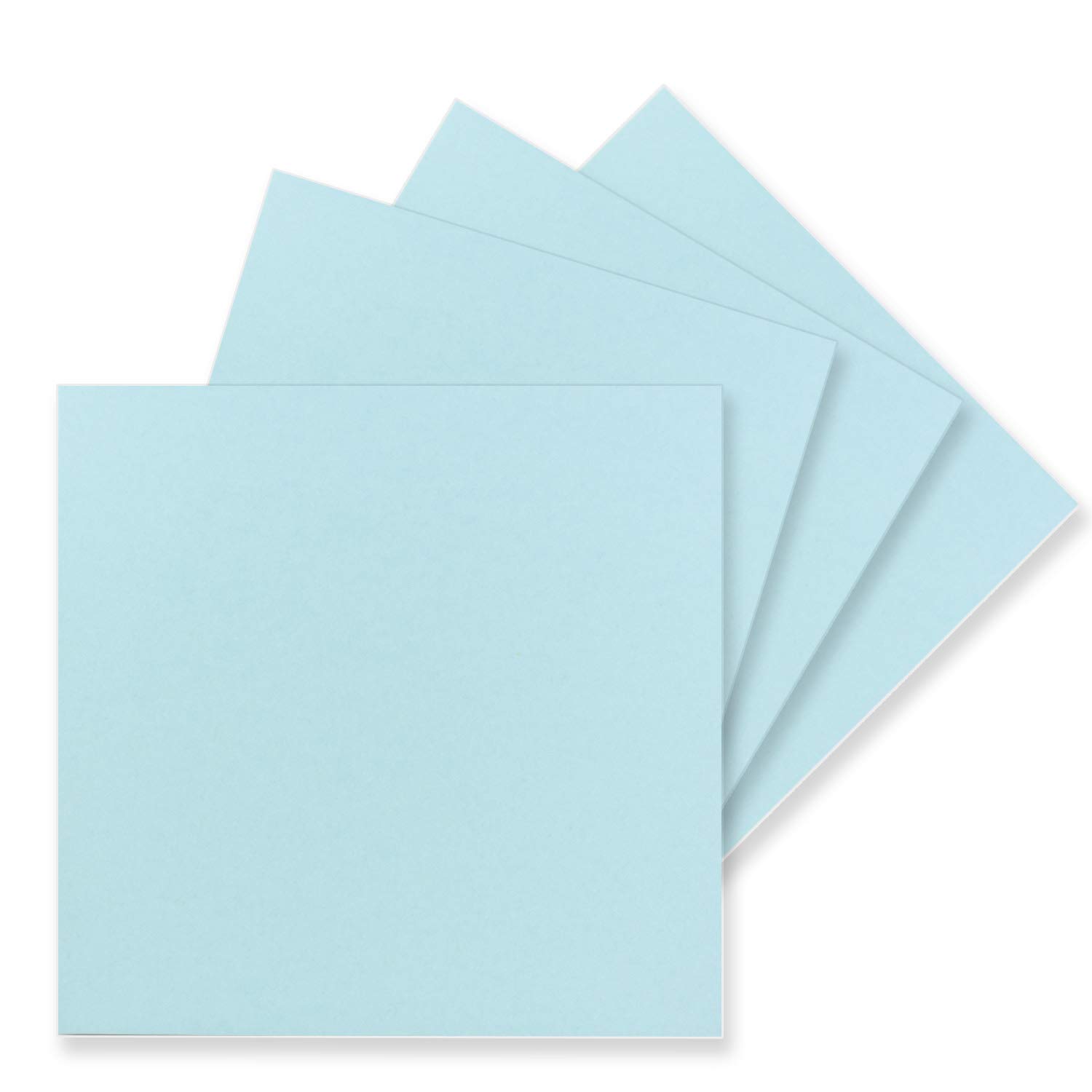 Pack of 50 Plain Cards, Square, 15 x 15 cm, Light Blue, 240 g/m², Blank, Ideal for Postcards and Crafts, Made of Clay Craft Card — image 1
