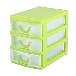 2 Layers Drawer Plastic Storage Dresser, Storage