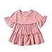 Baby Girl Dress/Skirt, Toddler Lotus Leaf Short Sleeve Cotton Dress 2017 New