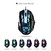 BAKTH High Precision Ergonomic Adjustable 6 Buttons 2400 DPI Wired USB Gaming Mouse with Optical Breathing LED 7 Colors Backlit Lighting, Weight Tuning Set